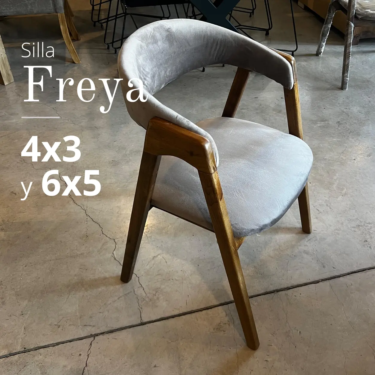 Silla Freya Tapizada - Madera de Petiribi Macizo