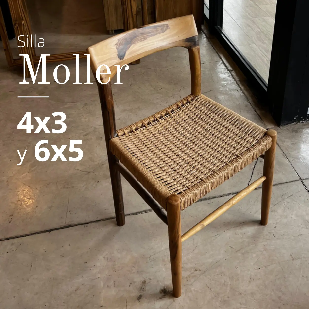 Silla Moller Tejida - Madera de Petiribi Macizo