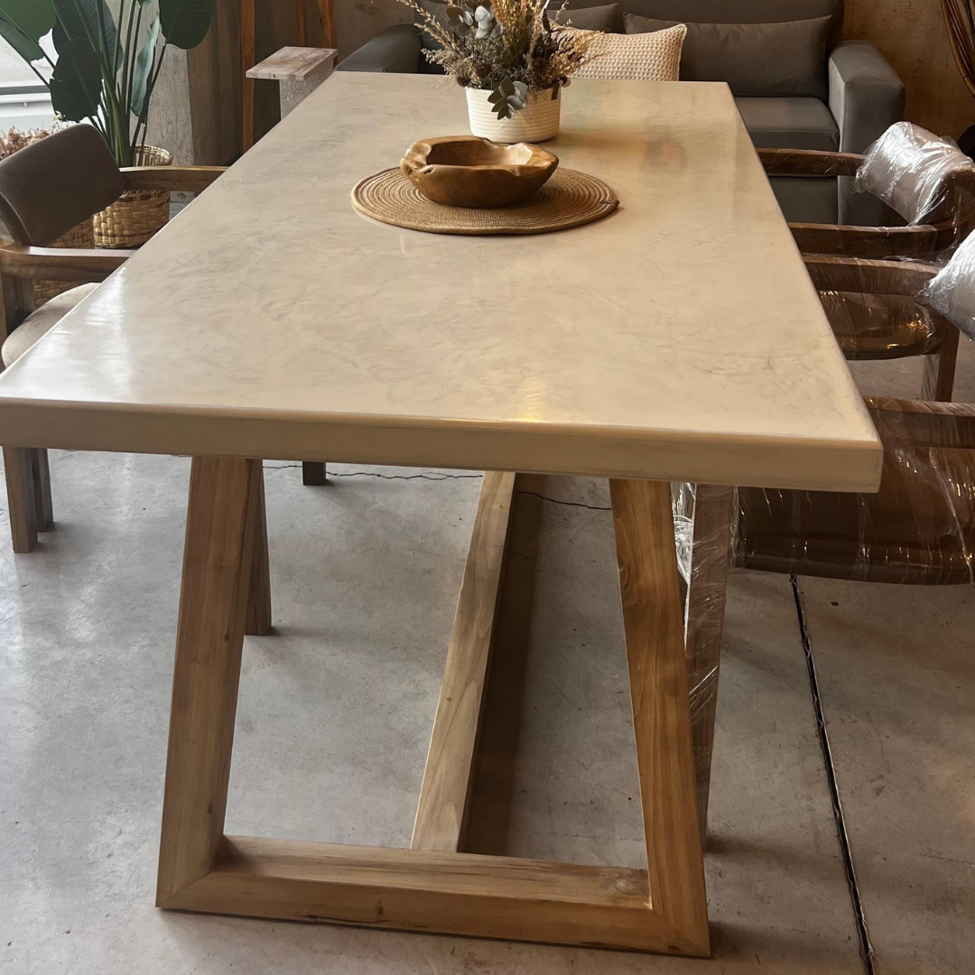 Tapa Microcemento con Patas en Alamo Lustre Petribi