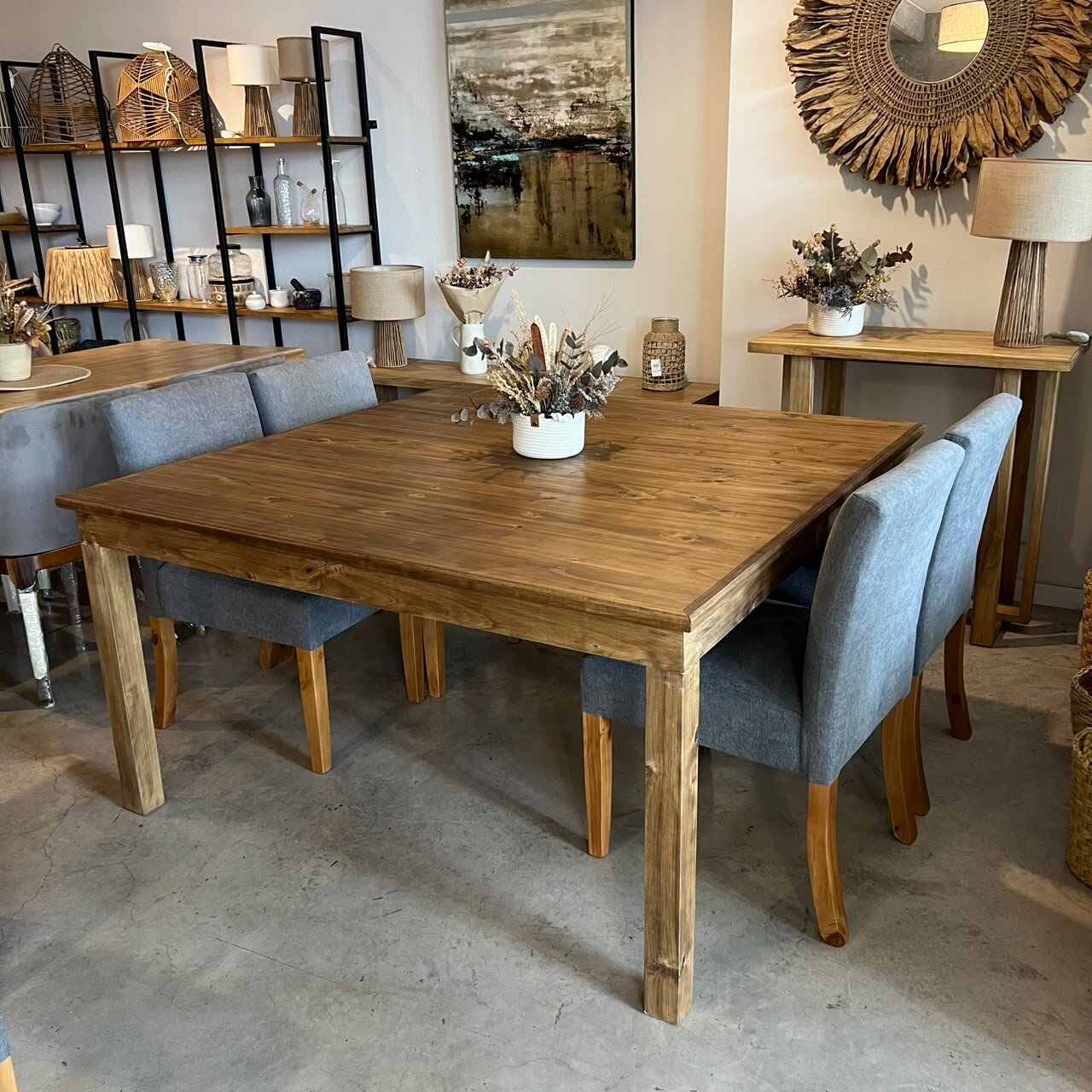 Mesa Oporto Cuadrada Alamo Lustre Petiribi