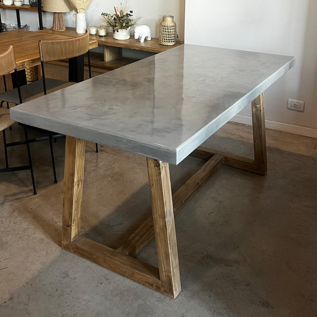 Tapa Microcemento con Patas en Alamo Lustre Petribi